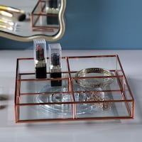 Picture of Pan Stationary Tray Organizer, Rose Gold
