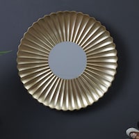 Picture of Pan Glam Round Mirror Wall Decor, Gold