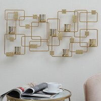 Picture of Pan Gridds Votive Wall Sconce, Gold, 41 x 8 x 79cm