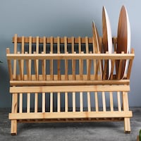 Picture of Pan Bamboo Foldable Dish Rack, Natural, 40 x 32 x 26cm