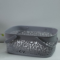 Picture of Pan Henri Storage Basket with Handle, Grey