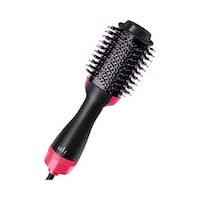 Hair Dryer Brush, Black & Pink
