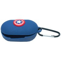 Boat Silicone Protective Captain America Earbud Case Cover, MU481955, Blue