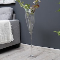 Pan Premium Martin Glass Vase, Clear, 15 x 14 x 80cm