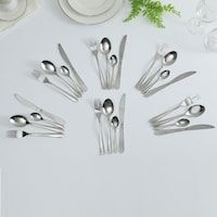 Pan Quality Raven Cutlery Set, Silver, Set of 24