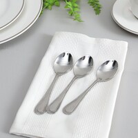 Pan Quality Ibrica Tea Spoon, Silver, Set of 3