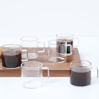 Pan Neoflam Double Wall Coffee Mug, 100ml, Set of 6, Clear