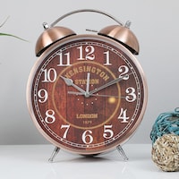 Pan Emirates Kensington Alarm Clock, Copper