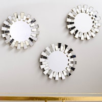 Picture of Mariott Wall Decor Mirror, 25cm, 3pcs - Champagne