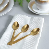Pan Quality Guilenna Tea Spoon, Gold, Set of 3