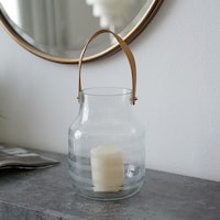 Pan Mason Candle Holder, Clear