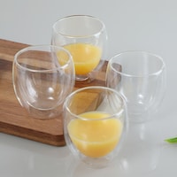 Picture of Pan Neoflam Double Wall Juice Glass Set, 250ml, Set of 4, Clear
