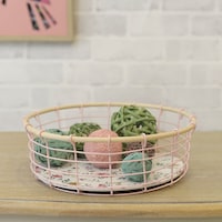 Picture of Flower Wooden Deco Basket, 27cm