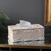 Pan Emirates Belle Tissue Box Cover, Pink & White