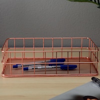 Picture of Shine Large Office Tray,  25x17cm - Rose Gold