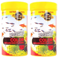 Picture of Taiyo Pluss Discovery Color Enhancing Flakes Fish Food, 55 gm, Pack of 2
