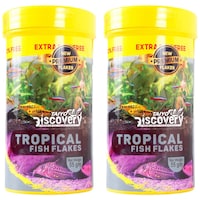 Picture of Taiyo Pluss Discovery Premium Tropical Flakes Fish Food, 55 gm, Pack of 2