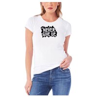 Nxt Gen Girl's Quotes Printed Half Sleeves T-Shirt, TNG16457, White