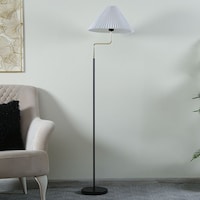 Pan Premium Burton Floor Lamp, Black & Gold, 40 x 160cm