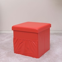 Picture of Pan Exton Foldable Ottoman Stool, Red