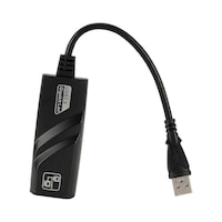 Wired Network Adapter USB 3.0 To Gigabit Ethernet, RJ45, Black