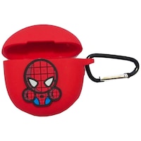 Picture of Mutiny Realme Silicone Spiderman Earbud Case Cover, MU481971, Buds Air Pro, Red