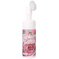 Fashion Colour Rose Foaming Face Wash with Built in Brush, 150 ml