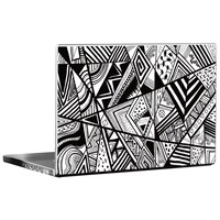 Picture of PIXELARTZ Abstract Printed Laptop Sticker, Black & White