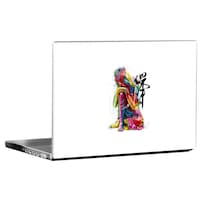Picture of PIXELARTZ Lord Buddha Printed Laptop Sticker, PXL0460803, Multicolour
