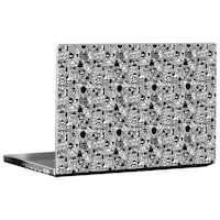 Picture of PIXELARTZ Graffiti Printed Laptop Sticker, Black & White