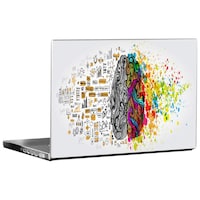 Picture of PIXELARTZ Left and Right Brain Printed Laptop Sticker, PXL0460718, Multicolour
