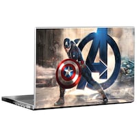 Picture of PIXELARTZ Captain America Avengers Laptop Sticker, Multicolour