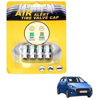 Kozdiko Car Tire Pressure Air Alert Valve Caps Set for Hyundai Grand i10 Nios, KZDO394164, 4 Pcs