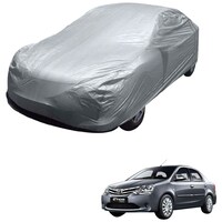 Picture of Kozdiko Car Body Cover with Buckle Belt for Toyota Etios, KZDO394370, Large, Silver