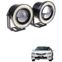 Picture of Kozdiko Led Projector Fog Light Cob With Angel Eye Ring for Toyota Corolla Old Altis, 15w, Set of 2
