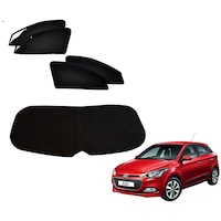 Picture of Kozdiko Zipper Magnetic Car Curtain Set for Hyundai Elite i20, KZDO393357, 5Packs, Black