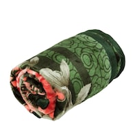Picture of Safari Premium Korean Style Blanket Flower Print, Dark Green - 160X220 Cm
