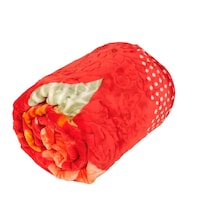 Picture of Saralon Single Blanket Flower Design, Red & Orange - 160X220 Cm