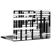 Picture of PIXELARTZ Abstract Lines Printed Laptop Sticker, Black & White