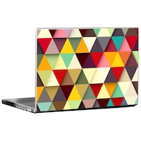 Picture of PIXELARTZ Triangle Pattern Printed Laptop Sticker, PXL0460775, Multicolour