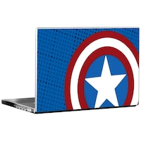 Picture of PIXELARTZ Captain America Shield Printed Laptop Sticker, PXL0462640, Multicolour