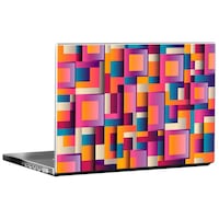 Picture of PIXELARTZ Abstract Squares Printed Laptop Sticker, PXL0460780, Multicolour