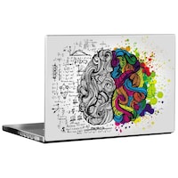 PIXELARTZ Left and Right Brain Printed Laptop Sticker, PXL0460719, Multicolour