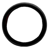 CS Glare Microfiber Car Steering Cover, 15 inch, Black