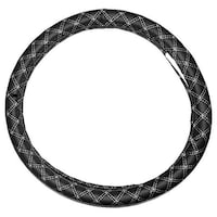 Kavach Leatherite Universal Steering Cover for Nissan, CA40857, Black & White