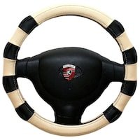 Kavach Polyurethane Steering Cover for Mahindra Scorpio, CA40902, Black & Beige