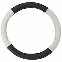 Kavach Polyurethane Universal Steering Cover, CA40894, Black & White