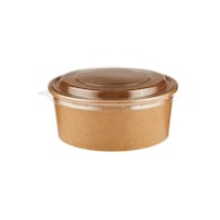 Picture of BYFT Kraft Salad Bowl With Lid, 750ml, Pack Of 50Pcs