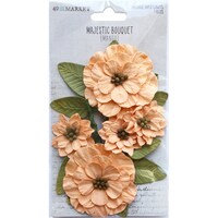 Picture of 49 And Market Majestic Bouquet Paper Flowers, Mango, 7Packs
