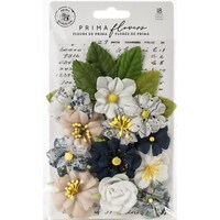 Picture of Prima Marketing Fabric Flowers, 18Packs, Emerson or Georgia Blues